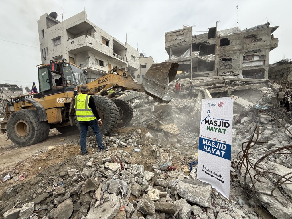 Masjid Hayat Gaza 2 site clearing in progress